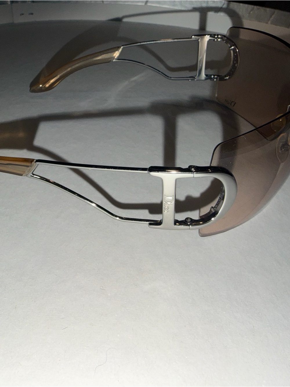 Dior Women's Shield rimless Sunglasses in Brown Gradient vintage - Picture 7 of 13